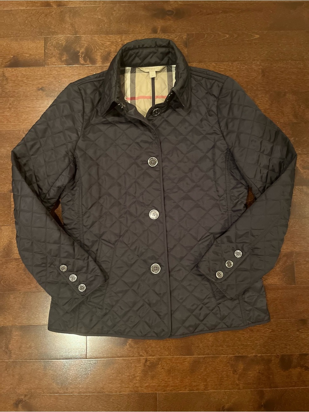 Burberry Quilted Women's Jacket - Navy-Authentic size M